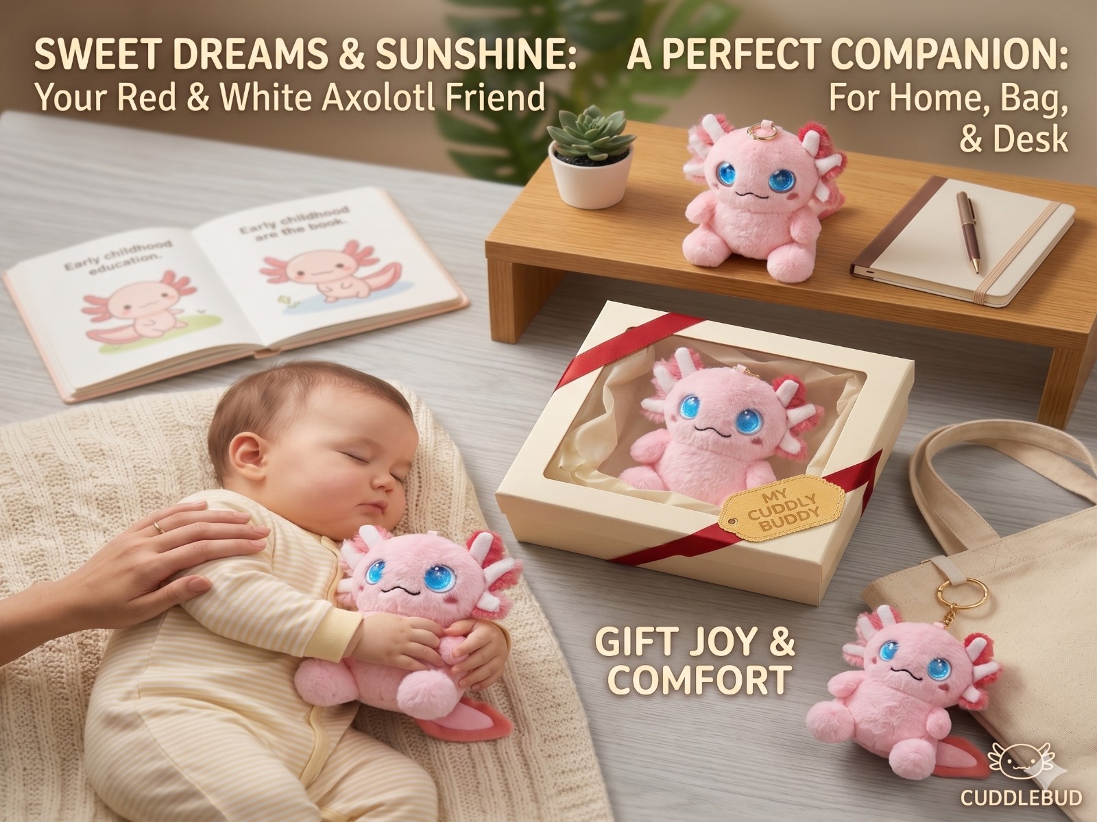 VLGSKY Cute AI Axolotl Toy Interactive Plush Companion VLGSKY Cute AI Axolotl Toy Interactive Plush Companion