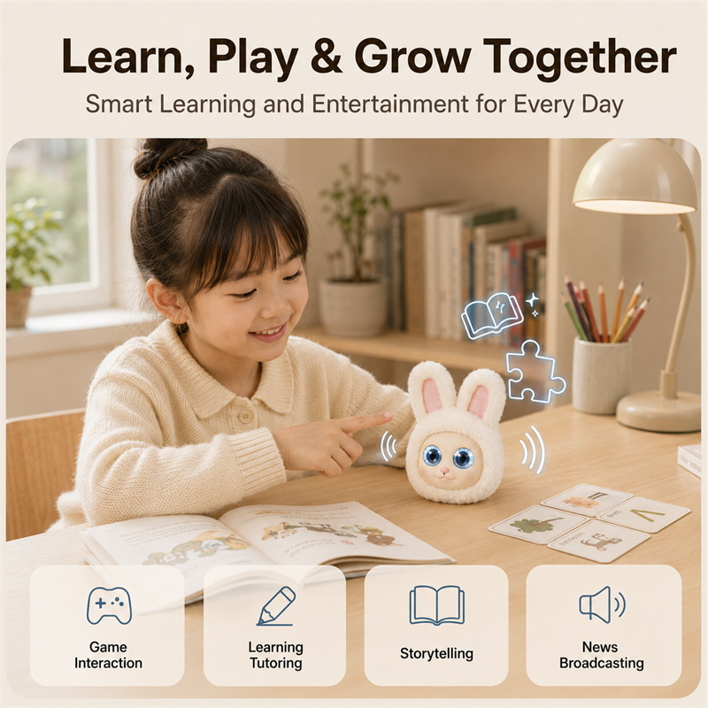 AI Happy Pet Pocket AI Companion - Wireless Interactive Plush Keychain Robot for Kids & Adults AI Happy Pet Pocket AI Companion - Wireless Interactive Plush Keychain Robot for Kids & Adults