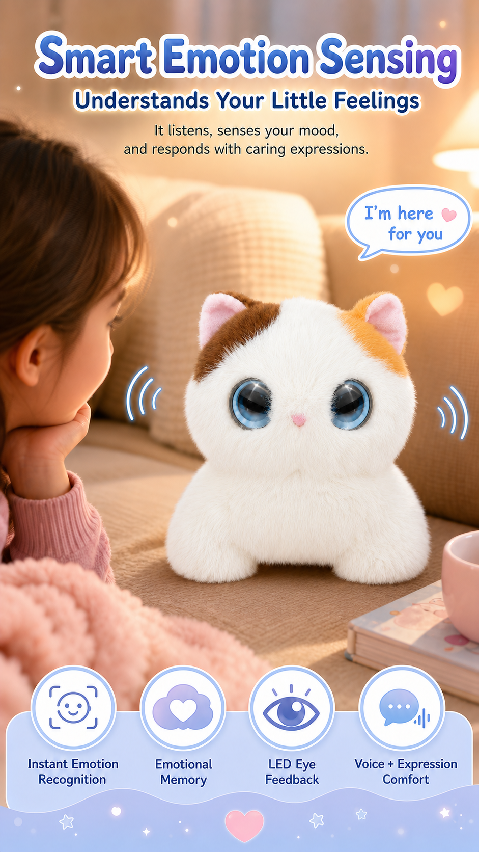 AI Calico Cat Spiritual Companion Robot Powered by Triple AI (ChatGPT, DeepSeek, Doubao) with Long-Term Memory, 60 Languages Smart Emotion Sensing AI Calico Cat Spiritual Companion Robot Powered by Triple AI (ChatGPT, DeepSeek, Doubao) with Long-Term Memory, 60 Languages Smart Emotion Sensing