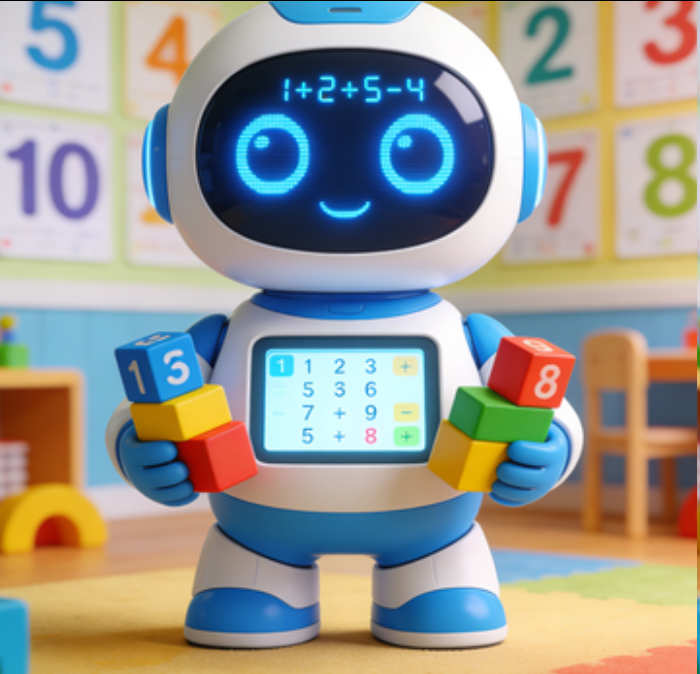 Children's AI Math Fun Learning Robot