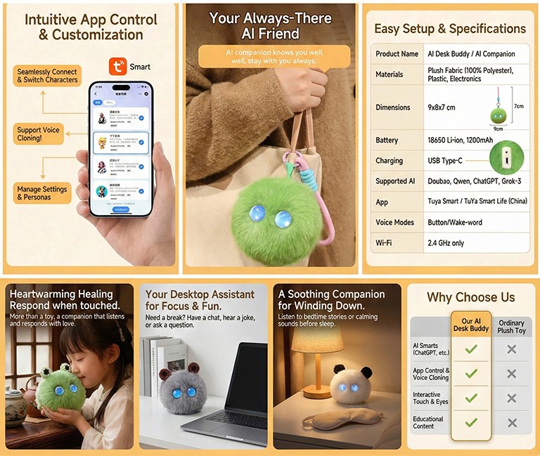 AI语音聊天毛绒玩具智能对话、情感互动与ChatGPT集成